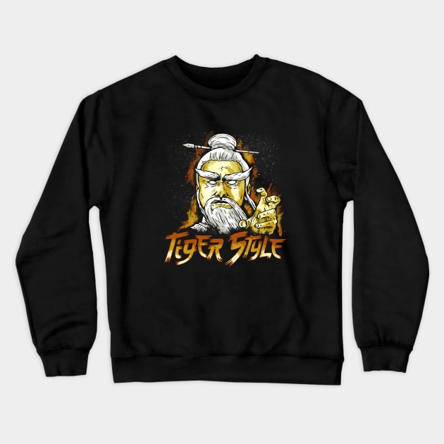 Tiger Style Crewneck Sweatshirt by CoDDesigns